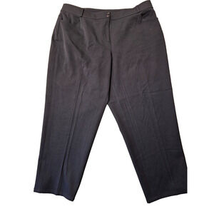 Talbots Womens Navy Flat Front Stretch Dress Pants Petite 16W Work Office Career